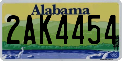 AL license plate 2AK4454