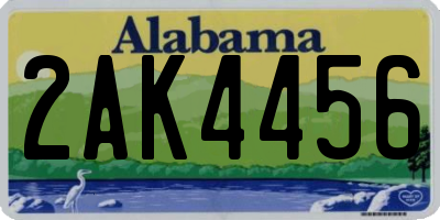 AL license plate 2AK4456