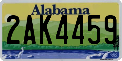AL license plate 2AK4459