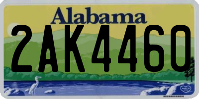 AL license plate 2AK4460