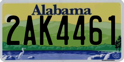 AL license plate 2AK4461