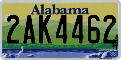 AL license plate 2AK4462