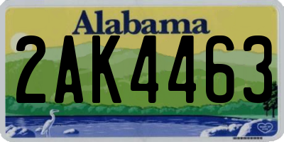 AL license plate 2AK4463