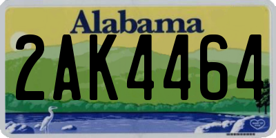 AL license plate 2AK4464