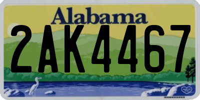 AL license plate 2AK4467