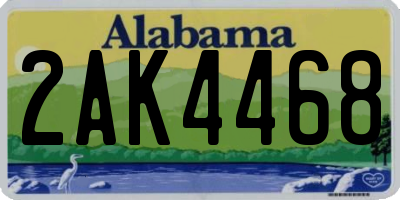AL license plate 2AK4468