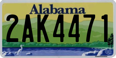 AL license plate 2AK4471