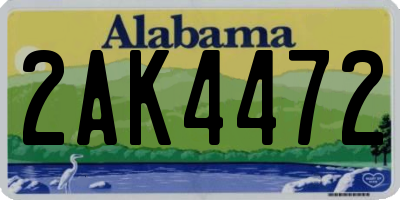 AL license plate 2AK4472