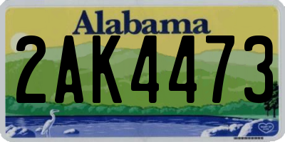AL license plate 2AK4473