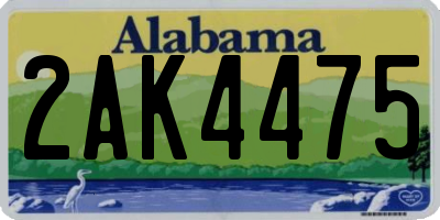 AL license plate 2AK4475