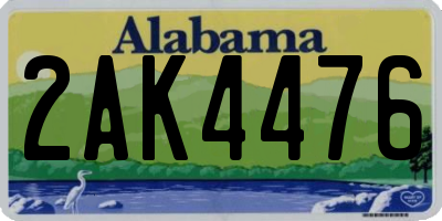 AL license plate 2AK4476