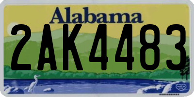 AL license plate 2AK4483