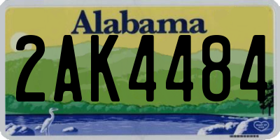 AL license plate 2AK4484