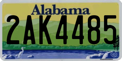 AL license plate 2AK4485