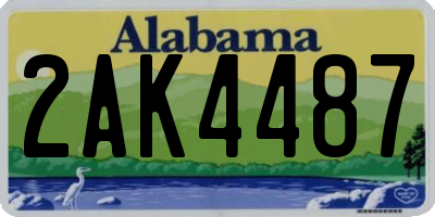 AL license plate 2AK4487