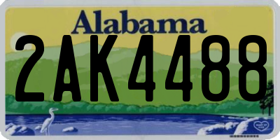 AL license plate 2AK4488