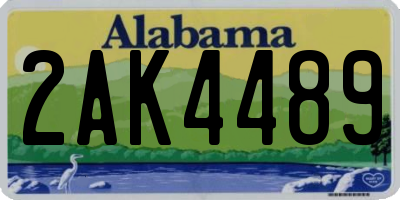 AL license plate 2AK4489