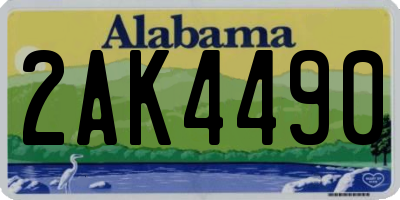 AL license plate 2AK4490
