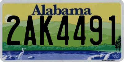AL license plate 2AK4491