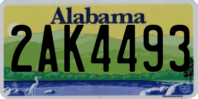 AL license plate 2AK4493