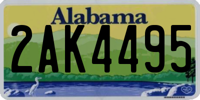 AL license plate 2AK4495