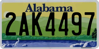 AL license plate 2AK4497