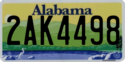 AL license plate 2AK4498