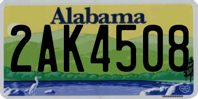 AL license plate 2AK4508