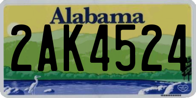 AL license plate 2AK4524