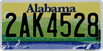 AL license plate 2AK4528