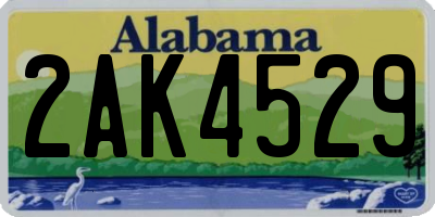 AL license plate 2AK4529