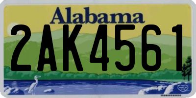 AL license plate 2AK4561