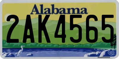 AL license plate 2AK4565