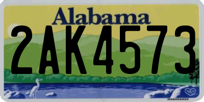 AL license plate 2AK4573