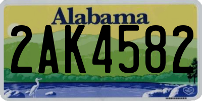 AL license plate 2AK4582