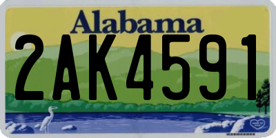 AL license plate 2AK4591