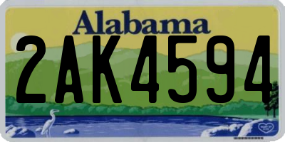 AL license plate 2AK4594