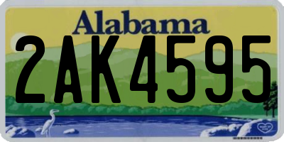 AL license plate 2AK4595