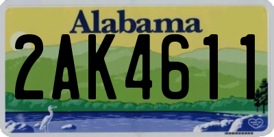 AL license plate 2AK4611