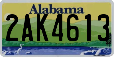 AL license plate 2AK4613