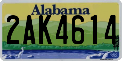 AL license plate 2AK4614