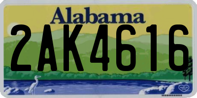 AL license plate 2AK4616