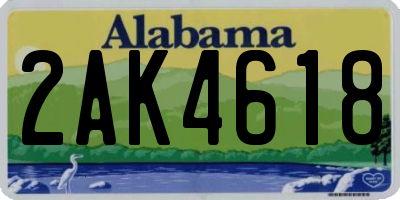 AL license plate 2AK4618