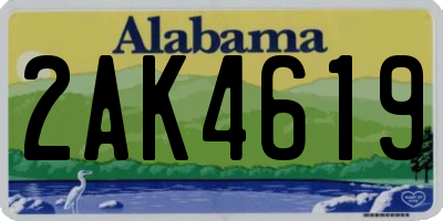 AL license plate 2AK4619