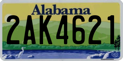 AL license plate 2AK4621