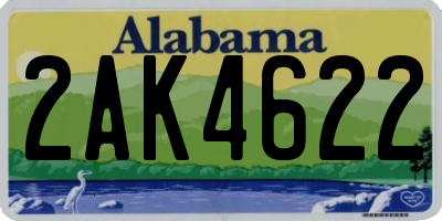 AL license plate 2AK4622