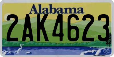 AL license plate 2AK4623