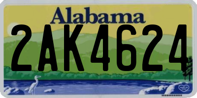 AL license plate 2AK4624