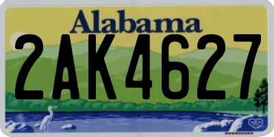 AL license plate 2AK4627