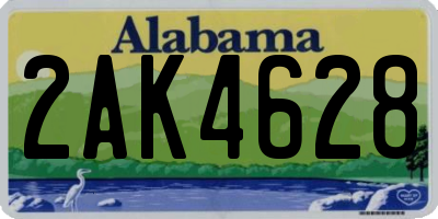 AL license plate 2AK4628